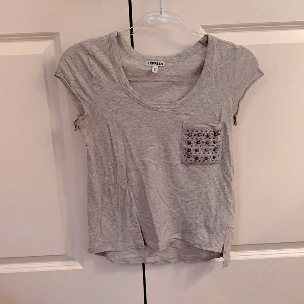 Express Sequined Pocket Tee